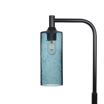 515 Lunar: Floor Lamp-Glass-Bicycle Glass Co - Hotshop-Slate Gray-Matte Black-Bicycle Glass Co