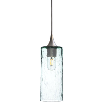 515 Lunar: Single Pendant Light-Glass-Bicycle Glass Co - Hotshop-Eco Clear-Brushed Nickel-Bicycle Glass Co