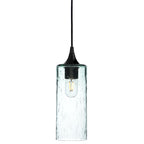 515 Lunar: Single Pendant Light-Glass-Bicycle Glass Co - Hotshop-Eco Clear-Matte Black-Bicycle Glass Co