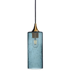 515 Lunar: Single Pendant Light-Glass-Bicycle Glass Co - Hotshop-Slate Gray-Polished Brass-Bicycle Glass Co