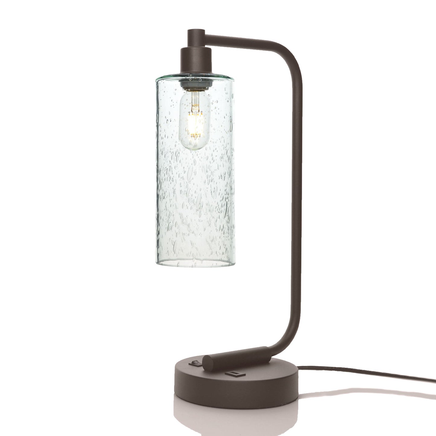 515 Lunar: Table Lamp-Glass-Bicycle Glass Co - Hotshop-Eco Clear-Dark Bronze-Bicycle Glass Co