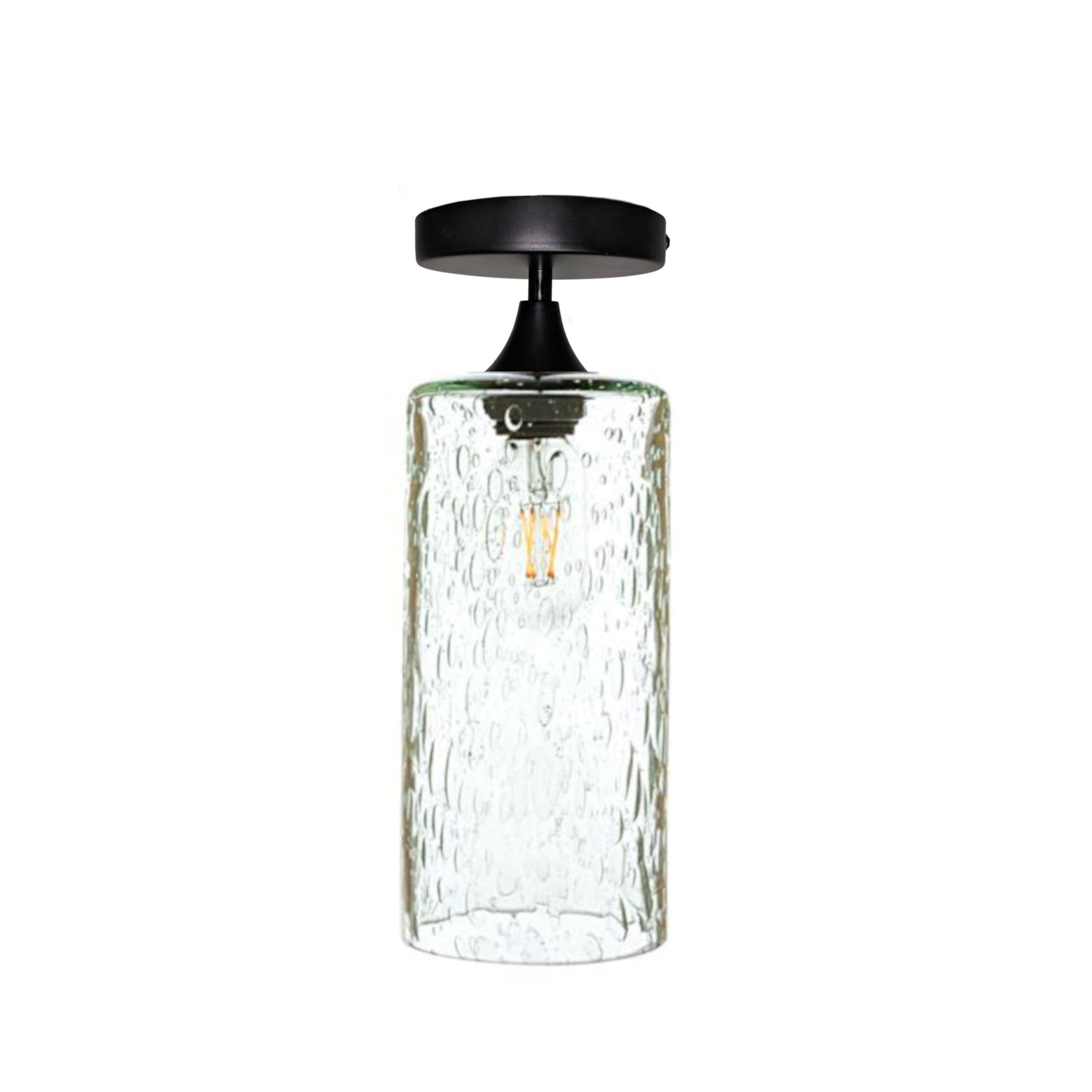 515 Semi-Flush-Bicycle Glass Co - Hotshop-Lunar-Eco Clear-Brushed Nickel-Bicycle Glass Co