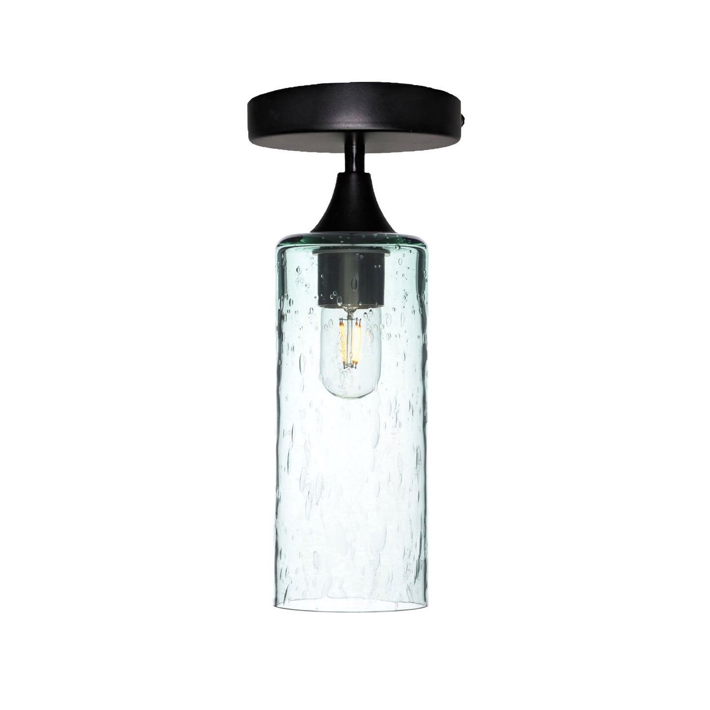 515 Semi-Flush-Bicycle Glass Co - Hotshop-Lunar-Eco Clear-Matte Black-Bicycle Glass Co