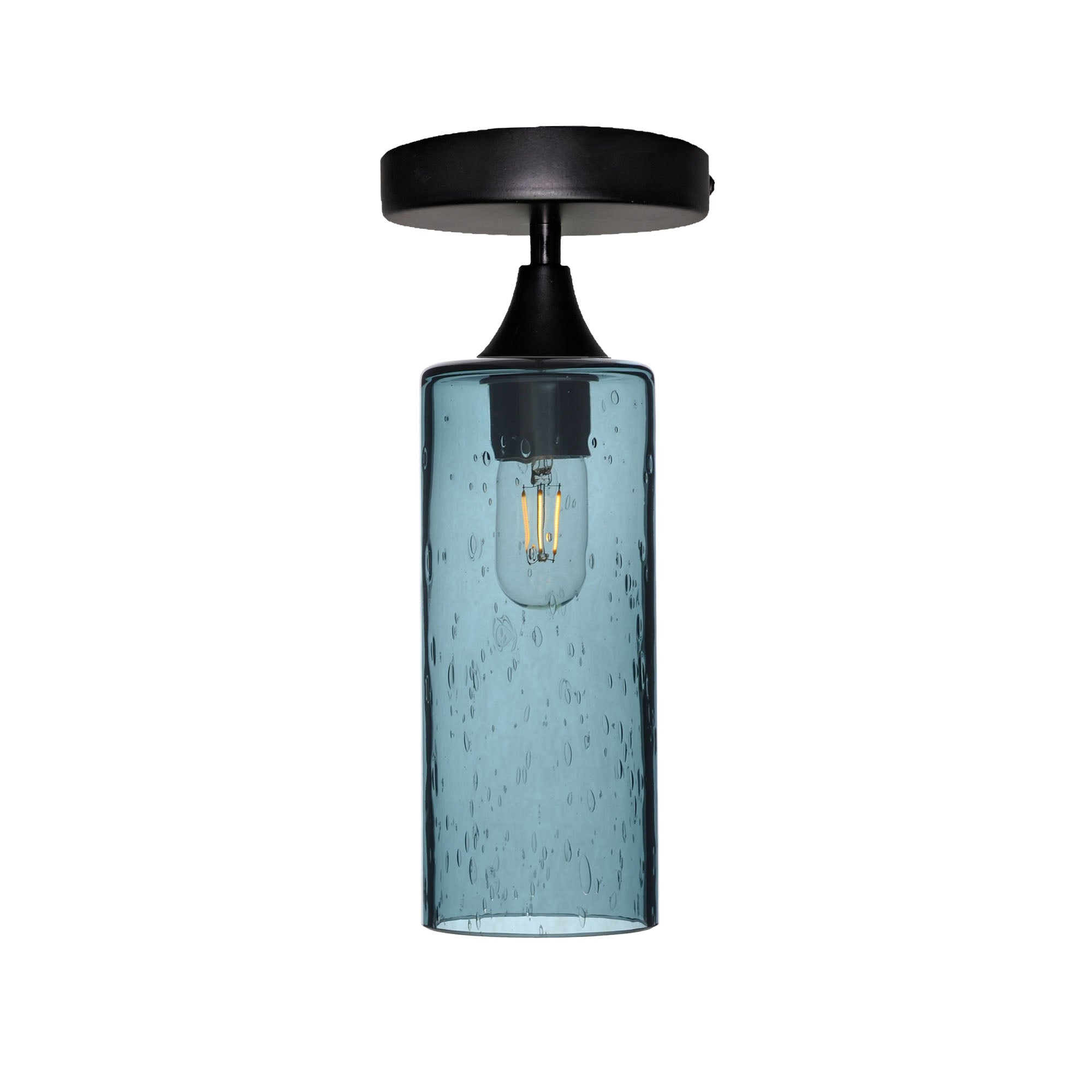 515 Semi-Flush-Bicycle Glass Co - Hotshop-Lunar-Slate Gray-Matte Black-Bicycle Glass Co