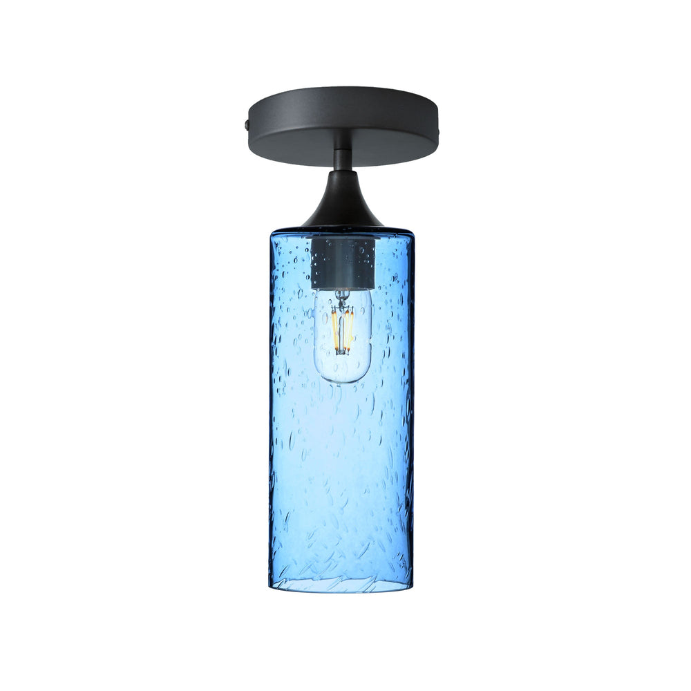 515 Semi-Flush-Bicycle Glass Co - Hotshop-Lunar-Steel Blue-Antique Bronze-Bicycle Glass Co
