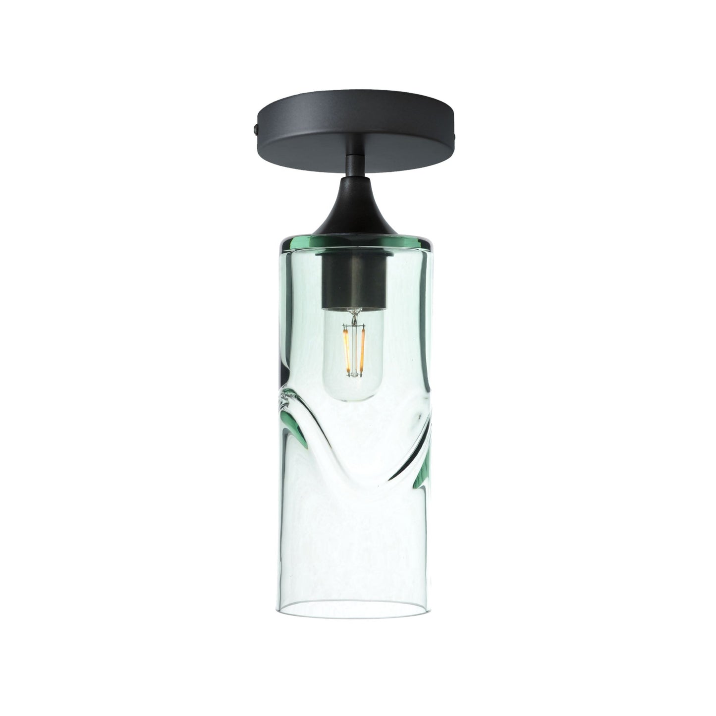 515 Semi-Flush-Bicycle Glass Co - Hotshop-Swell-Eco Clear-Antique Bronze-Bicycle Glass Co