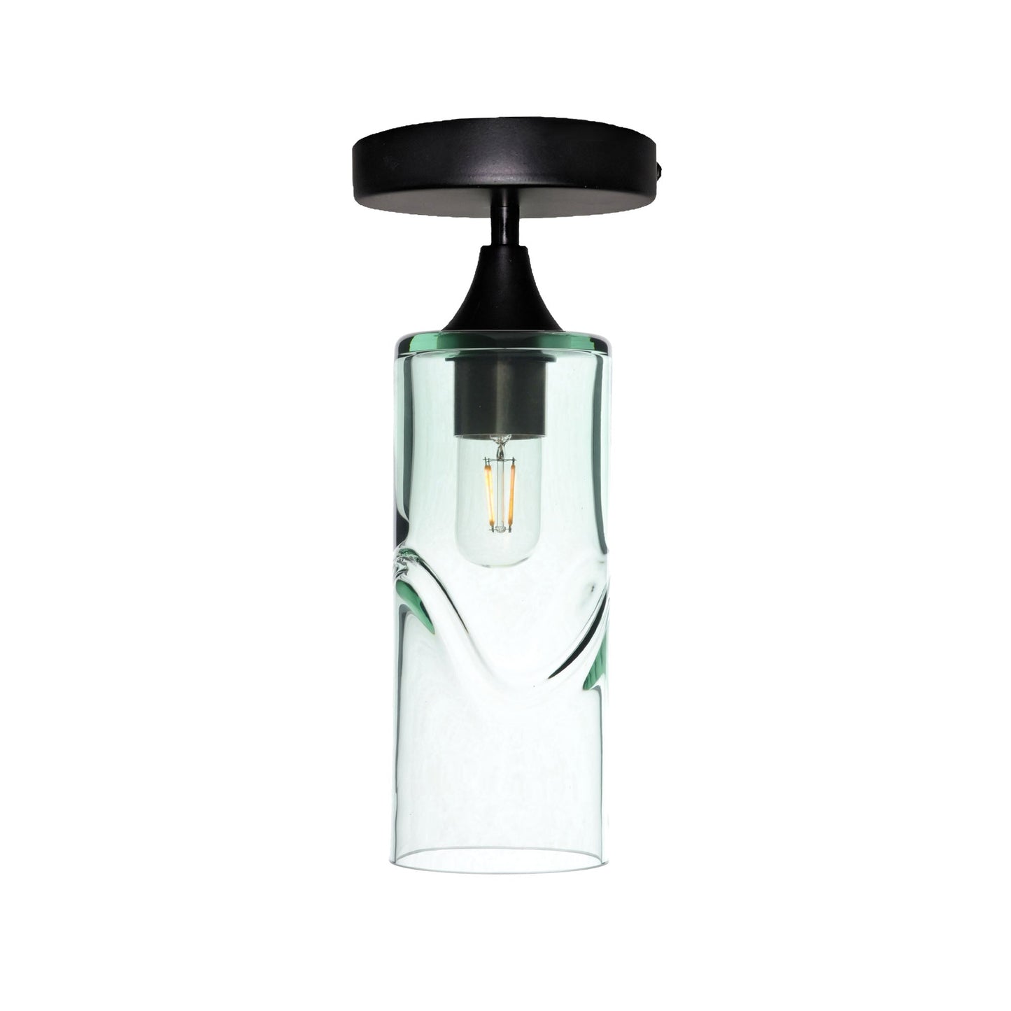 515 Semi-Flush-Bicycle Glass Co - Hotshop-Swell-Eco Clear-Matte Black-Bicycle Glass Co