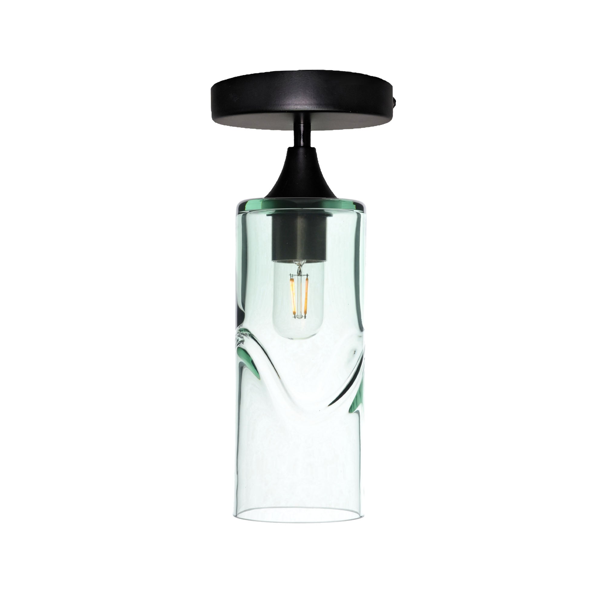 515 Semi-Flush-Bicycle Glass Co - Hotshop-Swell-Eco Clear-Matte Black-Bicycle Glass Co