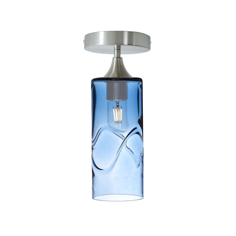 515 Semi-Flush Light – Swell / Steel Blue / Brushed Nickel