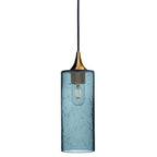 515 Single Pendant Light-Bicycle Glass Co-Polished Brass 15ft Cord + Track Mount-Lunar-Slate Gray-Bicycle Glass Co