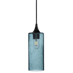 515 Single Pendant Light-Bicycle Glass Co-Matte Black 15ft Cord + Track Mount-Lunar-Slate Gray-Bicycle Glass Co