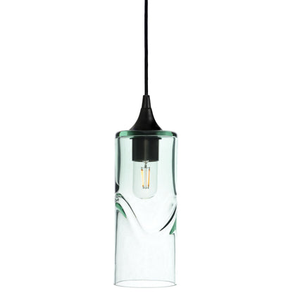 515 Single Pendant Light-Bicycle Glass Co-Matte Black - 8ft Cord-Swell-Eco Clear-Bicycle Glass Co