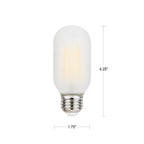 6 Watt Frosted LED Filament Bulb (2700k) - Dimmable & Energy-Efficient | Bicycle Glass Co.-Lightbulb-Bicycle Glass Co - Hardware-Single Bulb-Bicycle Glass Co