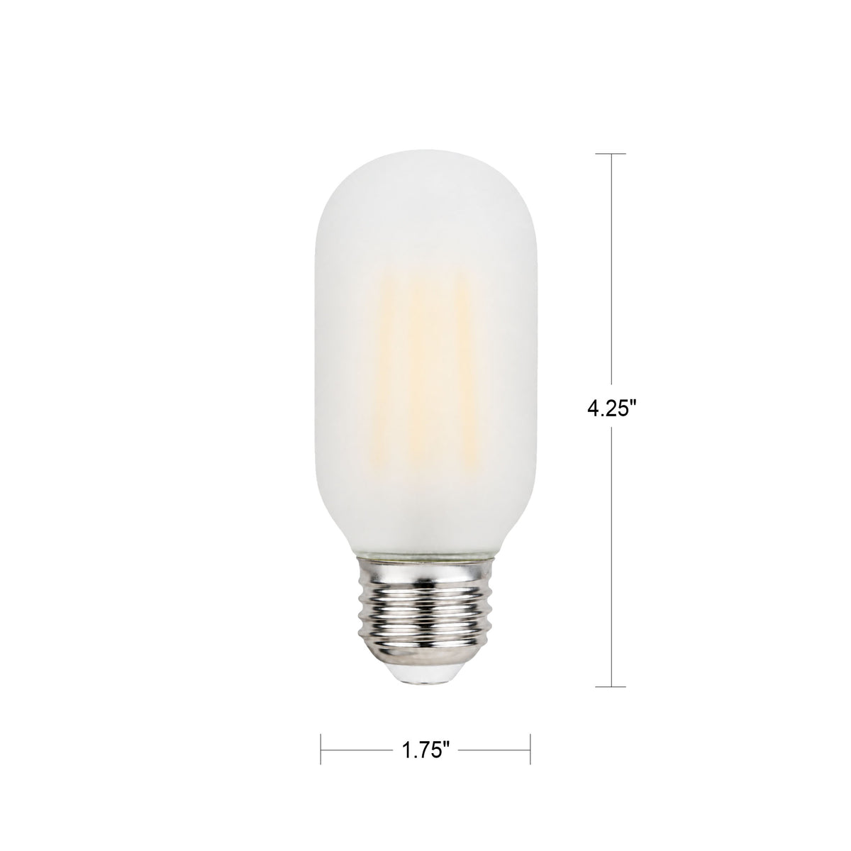 6 Watt Frosted LED Filament Bulb (2700k) - Dimmable & Energy-Efficient | Bicycle Glass Co.-Lightbulb-Bicycle Glass Co - Hardware-Single Bulb-Bicycle Glass Co