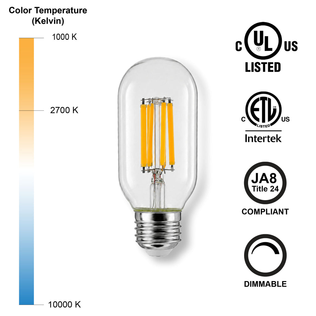 6 Watt LED Filament Bulb (2700k) - Dimmable & Energy-Efficient | Bicycle Glass Co.-Lightbulb-Bicycle Glass Co - Hardware-Single Bulb-Bicycle Glass Co