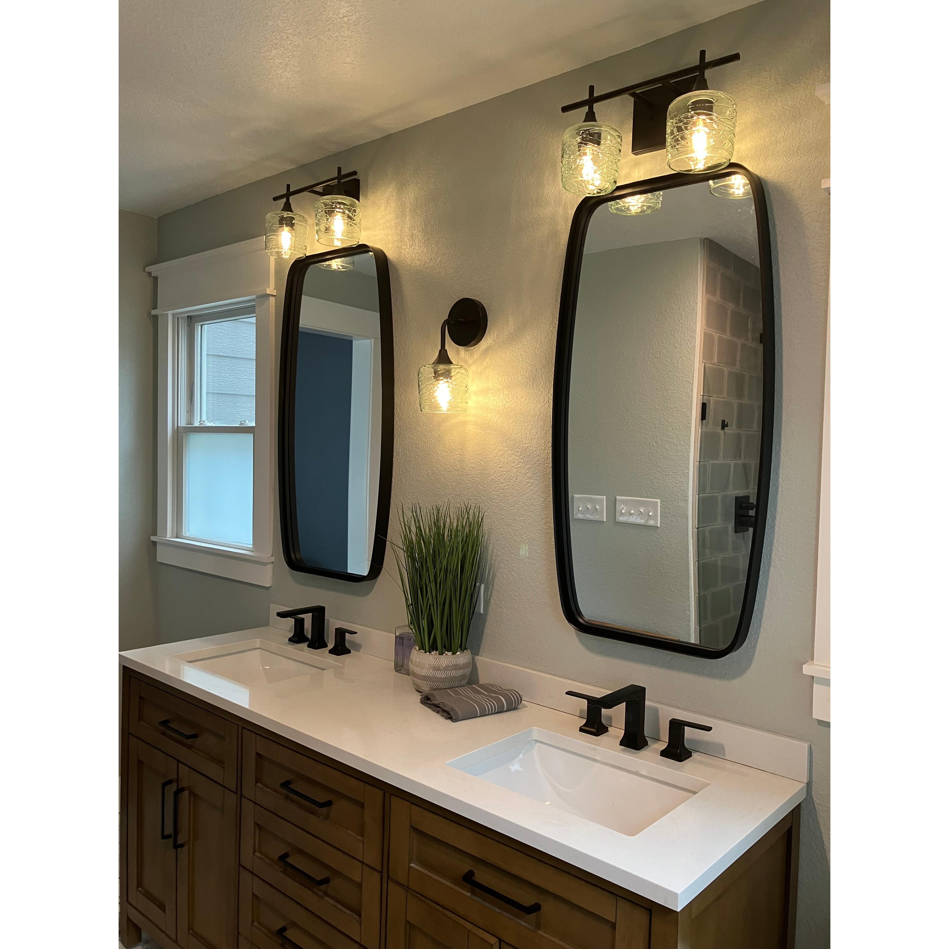 601 2-Light Wall Vanity-Glass-Bicycle Glass Co - Hotshop-Brushed Nickel-Lunar-Steel Blue-Bicycle Glass Co