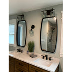 601 2-Light Wall Vanity-Glass-Bicycle Glass Co - Hotshop-Brushed Nickel-Lunar-Steel Blue-Bicycle Glass Co