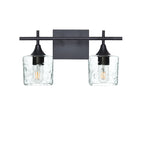601 2-Light Wall Vanity-Glass-Bicycle Glass Co - Hotshop-Brushed Nickel-Lunar-Steel Blue-Bicycle Glass Co
