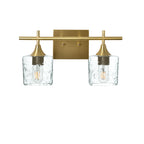 601 2-Light Wall Vanity-Glass-Bicycle Glass Co - Hotshop-Brushed Nickel-Lunar-Steel Blue-Bicycle Glass Co