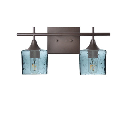 601 2-Light Wall Vanity-Glass-Bicycle Glass Co - Hotshop-Antique Bronze-Lunar-Slate Gray-Bicycle Glass Co