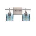 601 2-Light Wall Vanity-Glass-Bicycle Glass Co - Hotshop-Brushed Nickel-Lunar-Slate Gray-Bicycle Glass Co