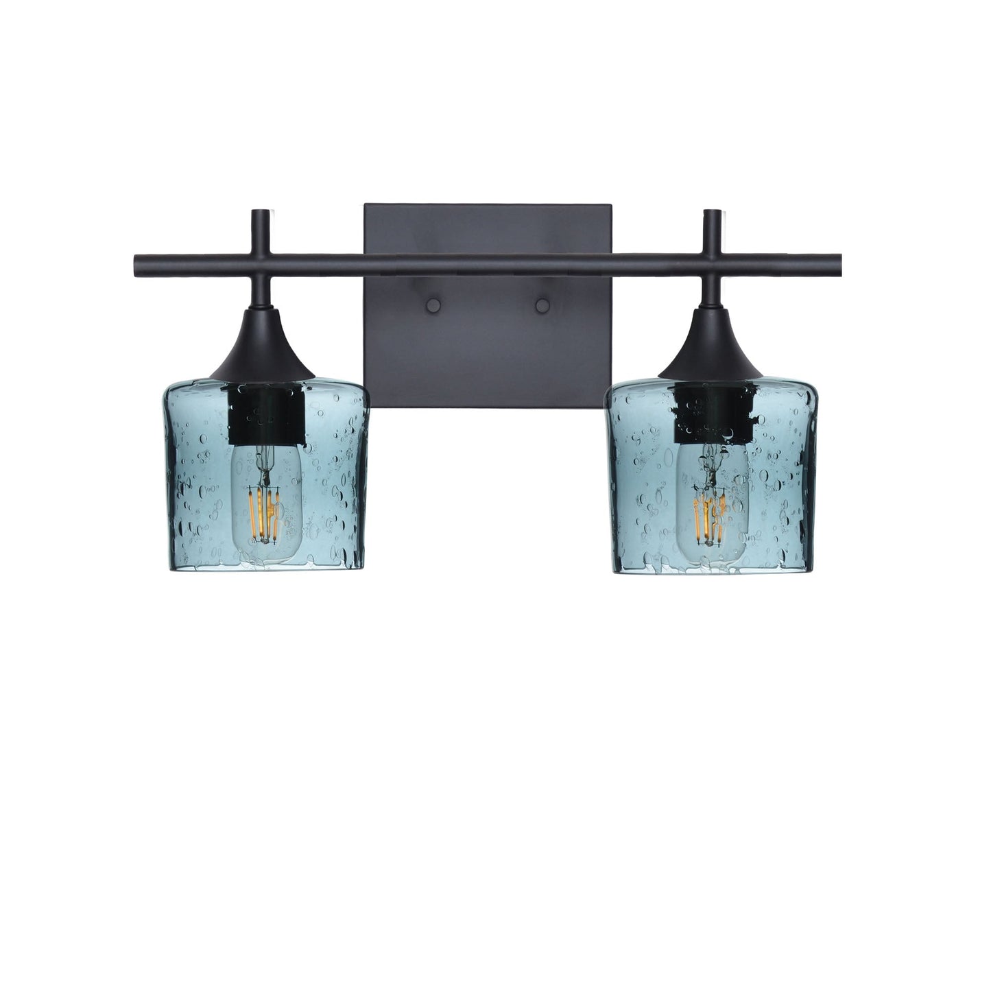601 2-Light Wall Vanity-Glass-Bicycle Glass Co - Hotshop-Matte Black-Lunar-Slate Gray-Bicycle Glass Co