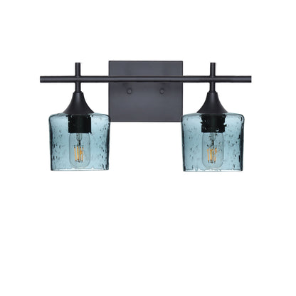 601 2-Light Wall Vanity-Glass-Bicycle Glass Co - Hotshop-Matte Black-Lunar-Slate Gray-Bicycle Glass Co