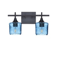 601 2-Light Wall Vanity-Glass-Bicycle Glass Co - Hotshop-Matte Black-Lunar-Steel Blue-Bicycle Glass Co