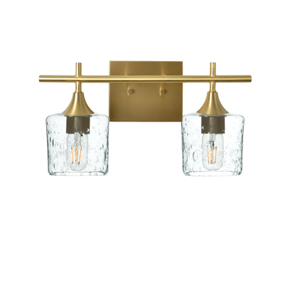 601 2-Light Wall Vanity-Glass-Bicycle Glass Co - Hotshop-Polished Brass-Lunar-Eco Clear-Bicycle Glass Co