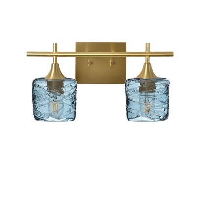 601 2-Light Wall Vanity-Glass-Bicycle Glass Co - Hotshop-Polished Brass-Spun-Slate Gray-Bicycle Glass Co