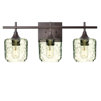 601 3-Light Vanity-Glass-Bicycle Glass Co - Hotshop-Antique Bronze-Lunar-Eco Clear-Bicycle Glass Co