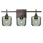 601 3-Light Vanity-Glass-Bicycle Glass Co - Hotshop-Antique Bronze-Lunar-Slate Gray-Bicycle Glass Co