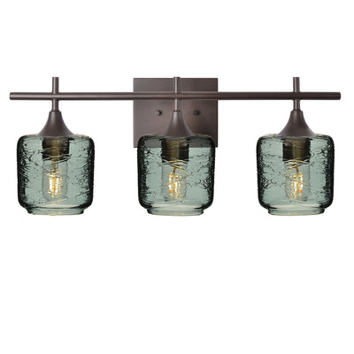 601 3-Light Vanity-Glass-Bicycle Glass Co - Hotshop-Antique Bronze-Spun-Slate Gray-Bicycle Glass Co