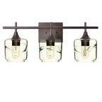601 3-Light Vanity-Glass-Bicycle Glass Co - Hotshop-Antique Bronze-Swell-Eco Clear-Bicycle Glass Co