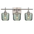601 3-Light Vanity-Glass-Bicycle Glass Co - Hotshop-Brushed Nickel-Lunar-Slate Gray-Bicycle Glass Co