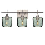 601 3-Light Vanity-Glass-Bicycle Glass Co - Hotshop-Brushed Nickel-Lunar-Slate Gray-Bicycle Glass Co