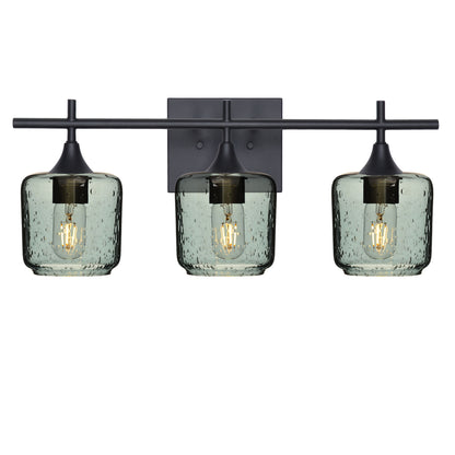 601 3-Light Vanity-Glass-Bicycle Glass Co - Hotshop-Matte Black-Lunar-Slate Gray-Bicycle Glass Co