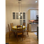 601 3 Pendant Cascade Chandelier-Glass-Bicycle Glass Co-Matte Black - 4ft Cord-Lunar-Steel Blue-Bicycle Glass Co