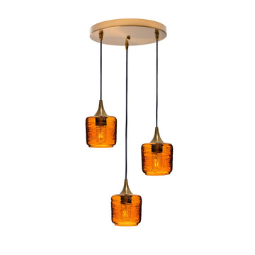 Polished Brass - 4ft Cord / Spun / Golden Amber