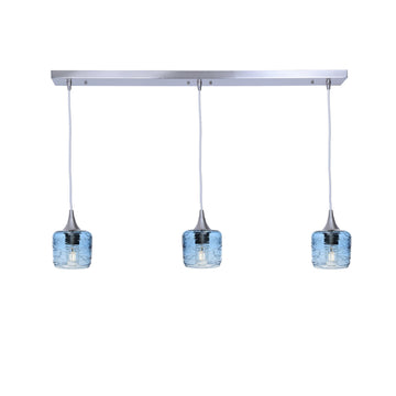 Brushed Nickel - 4ft Cord / Spun / Steel Blue