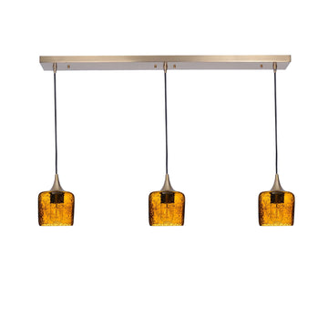 Polished Brass - 4ft Cord / Lunar / Golden Amber