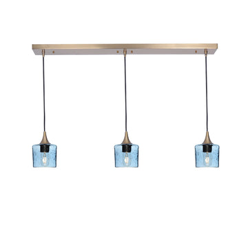 Polished Brass - 4ft Cord / Lunar / Steel Blue