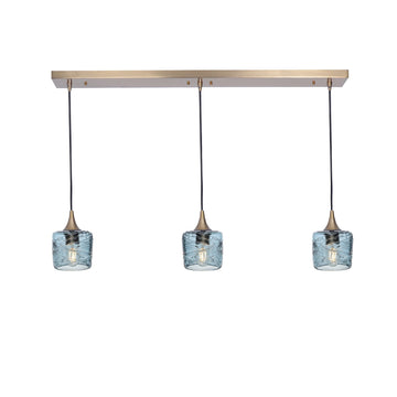 Polished Brass - 4ft Cord / Spun / Slate Gray