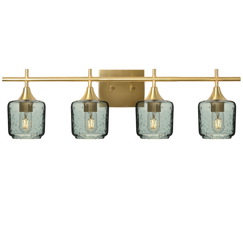 601 4-Light Vanity — Lunar / Slate Gray / Polished Brass