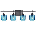 601 4-Light Vanity-Glass-Bicycle Glass Co-Lunar-Steel Blue-Matte Black-Bicycle Glass Co