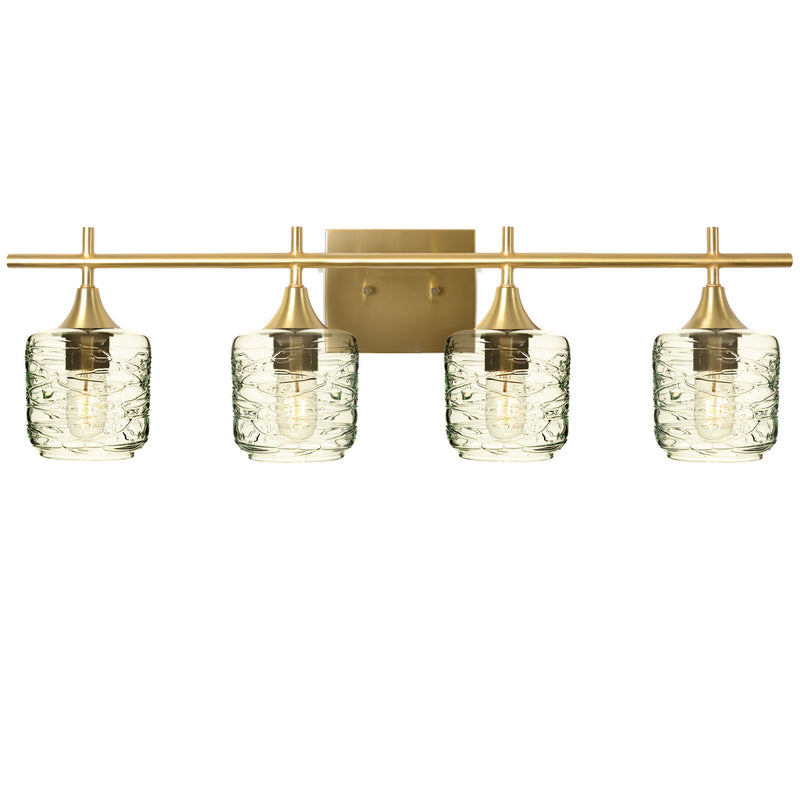 601 4-Light Vanity – Spun / Eco Clear / Polished Brass