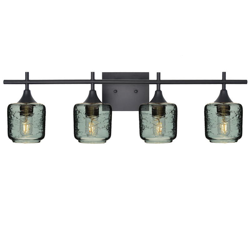 601 4-Light Vanity – Spun / Slate Gray / Matte Black