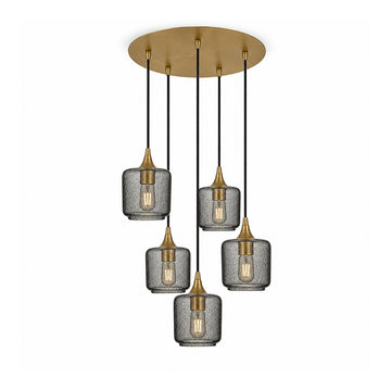 Lunar / Slate Gray / Polished Brass - 4ft Cord