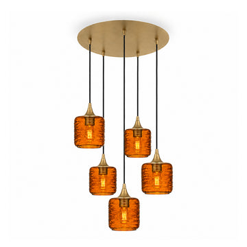 Spun / Golden Amber / Polished Brass - 4ft Cord