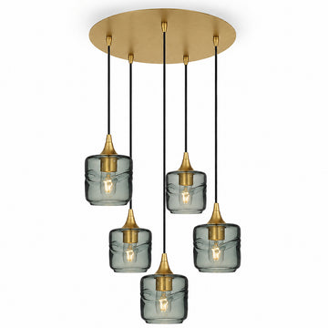 Swell / Slate Gray / Polished Brass - 4ft Cord